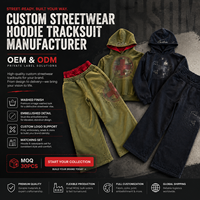 Survêtement Homme Personnalisé 100% Coton Lavé Effet Vieilli Imprimé et Déchiré, Style Streetwear, Fabricant OEM, Vente en Gros, Commande en Gros