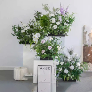 คาปูชิโน่เทียมสัมผัสจริงมาใหม่กุหลาบดอกไม้ตกแต่งงานแต่งงานสีขาวกุหลาบคาปูชิโน่ - Product Image 1