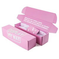Boîte d'expédition avec logo personnalisé holographique ondulé rose Portable vertical pour Bouquets de fleurs de roses boîte-cadeau de livraison de plantes vivantes