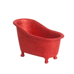 Mini Bathtub Cosmetic Storage Box Rectangular PP Creative Soap Dish With Custom Logo Desktop Organizer Burgundy Color - Product Image 5