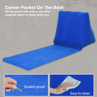 Coussin triangulaire tissé gonflable inclinable ergonomique moderne portable pour une utilisation intérieure et extérieure