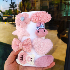 Fabrika doğrudan satış popüler sevimli kumaş çocuk kaliteli çiçek saç klipleri saç için setleri - Product Image 6