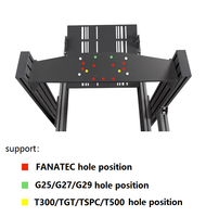 Simulateur de conduite de voiture de course VR DIY noir, support de simulateur de vol, siège de simulateur de course, cockpit de simulation de course avec profil en aluminium 40160