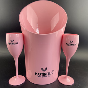 Акриловое круглое ведро для льда, охладитель вина, ведро для льда для шампанского, охладитель винных бутылок, охладитель виски, вина