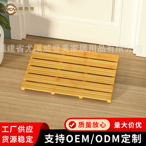 Tapis antidérapant en bambou pour salle de bain, tapis antidérapant en bois massif pour salle de bain d'hôtel, tapis de sol en bambou pour douche - Product Image 4