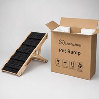 Rampe pour animaux de compagnie en bois massif, robuste et moderne, pliable, hauteur réglable, surface antidérapante en tapis, pour chiens de petite/moyenne/grande taille, canapé-lit