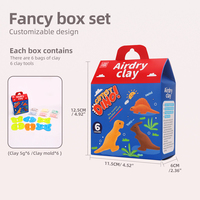Air Dry Clay Set pemodelan tanah liat dengan cetakan DIY Super ringan tanah liat