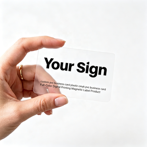 Carte de visite magnétique personnalisée en PVC XAT, impression offset CMYK transparente, laminage imperméable, cadeau d'entreprise - Product Image 1