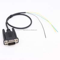 Cable Serie Rs232 DB9P Macho a Cable ABIERTO NEGRO