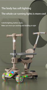 Scooter-<span class=keywords><strong>poussette</strong></span> pliable à trois roues pour enfants modernes nouveau patin de dégagement avec design en plastique élégant pour une utilisation en extérieur - Product Image 5