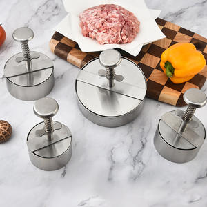 Presse à hamburgers en acier inoxydable, presse à galettes de viande robuste en acier inoxydable pour hamburgers de viande hachée - Product Image 3