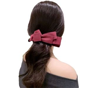 Barrette à cheveux en forme de banane multi-couches de haute qualité coréenne pour l'automne, barrette à cheveux pour femme, barrette à cheveux faite à la main, crème douce, style sœur, vent - Product Image 5