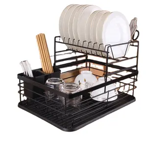 金属餐具排水器组织器架排水器餐具架带切菜板支架的餐具晾衣架