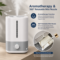 Diffuseur d'arômes et humidificateur à remplissage par le haut personnalisé 4,5 L, humidificateur ultrasonique silencieux Mijia pour la maison et le bureau