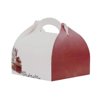 Boîte à donuts en carton ondulé rigide recyclable de luxe avec logo personnalisé imprimé UV, poignée et doublure en kraft pour pâtisserie haut de gamme, gâteaux, cadeaux et aliments