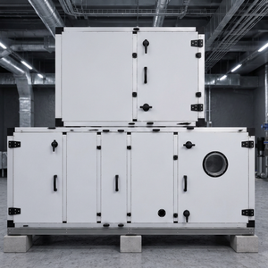 Industrial Air Handling Unit System Installed <b>in</b> Modern Building Ventilation Equipment Room for Climate Control and Purification - Product Image 1