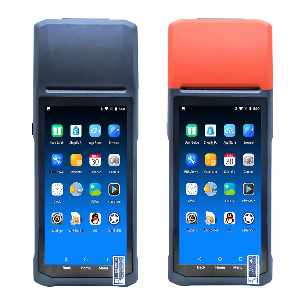 Xách tay mini Android thiết bị đầu cuối tiền mặt đăng ký di động cầm Tay POS hệ thống máy với máy in thanh toán