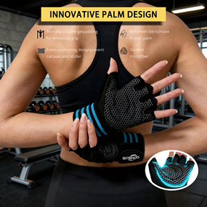 <span class=keywords><strong>Guantes</strong></span> <span class=keywords><strong>para</strong></span> Levantamiento de Pesas, <span class=keywords><strong>Guantes</strong></span> de Gimnasio Transpirables con Palma de Panal de Abeja y Muñequera, <span class=keywords><strong>Guantes</strong></span> de Entrenamiento <span class=keywords><strong>para</strong></span> Fitness - Product Image 3