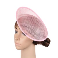 Yüksek kalite 25cm gazlı bez gelin Sinamay şapka tabanı kraliyet Ascot 18 renkler klasik DIY yuvarlak Fascinator tabanı