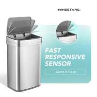 Poubelle à capteur en acier inoxydable pour désodorisation et stérilisation Poubelle domestique intelligente pour usage en cuisine