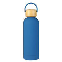 Nouvelle gourde de sport d'extérieur au design moderne, avec poignée portable et couvercle en bambou, isolée sous vide, personnalisable avec LOGO