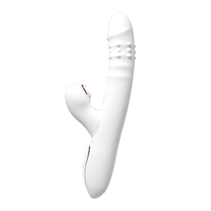 Gode à succion à six fréquences et télescopique USB Power Perle rotative Tige vibrante péristaltique Vibrateurs de lapin Produits sexuels - Product Image 1