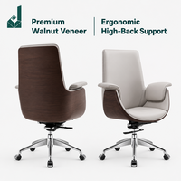 Chaise de bureau ergonomique de luxe à dossier haut en cuir, chaise de conférence réglable pour bureau, salle de réunion, lieu de travail