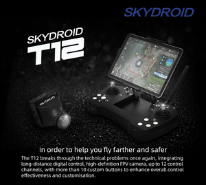 Skydroid T12 2.4GHz 12CH Télécommande avec Récepteur / Mini Caméra / Transmission Numérique de Carte 20km pour Drone Agricole - Product Image 5