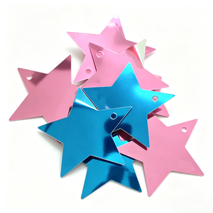 Custom 70700.188mm <b>Star</b> PET <b>Mirror</b> Decorative Pieces Laser Cutting for Wedding Festival Decoration Wholesale - Product Image 1