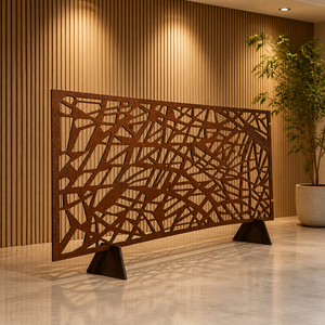 Panneaux décoratifs en aluminium découpés au <span class=keywords><strong>laser</strong></span> pour clôture de patio et piscine, motif CNC personnalisé, revêtement poudré, pour extérieur et jardin - Product Image 1