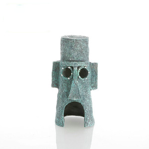 원 스톱 쇼핑 도매 수지 어항 수족관 장식품 파인애플 문어 형제 장식 물고기 수영 - Product Image 4