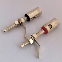 Plaqué or M5 Vis Haut-Parleur Amplificateur Binding Post Banana Jacks Connecteurs