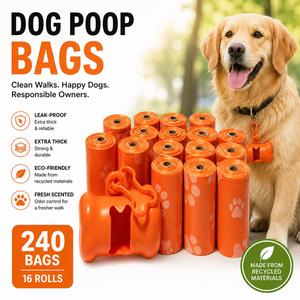 Dog Poo Bags Plant Based Eco Friendly Extra Thick 270pcs with Dispenser Leak Proof - Product Image 3