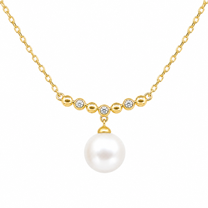 สร้อยคอหงส์พระจันทร์ประดับมุกธรรมชาติและเพทายเงินแท้ 925 จาก UM Jewelry สำหรับทุกเพศ เหมาะเป็นของขวัญวันครบรอบหรือใช้ในชีวิตประจำวัน - Product Image 5