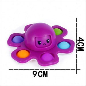 Jouet anti-stress et anti-anxiété, spinner à bulles, pieuvre changeante de visage, vente en gros - Product Image 6