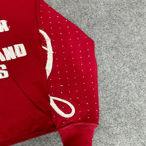 Sudadera con Capucha de Alta Calidad, 100% Algodón, Talla Grande, Bordada con Logotipo Personalizado, Brillante, con Diamantes de Imitación, Pedrería Colorida, 500 - Product Image 4