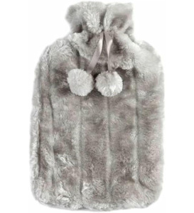 Vente en gros de sacs de bouillottes en caoutchouc 1000ml / 2000ml Couverture en peluche souple d'usine avec logo personnalisé - Product Image 1