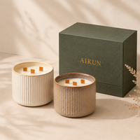 AIKUN - Marque privée - Prix direct - Bougie parfumée en céramique personnalisée à longue durée de combustion pour la relaxation