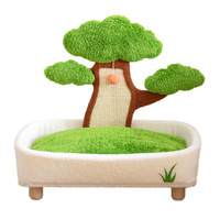 Maison pour chat en pin durable toutes saisons avec lit d'hiver amovible et lavable, motif uni, lit pour chien toute l'année, fournitures pour animaux de compagnie