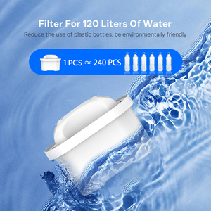 Cartuccia Filtro a Carbone Attivo Universale Compatibile <span class=keywords><strong>BriTa</strong></span> 5 per Caraffa Depuratore d'Acqua, Ecologica e Sicura - Product Image 3