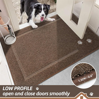 Tapis de bienvenue intérieur absorbant Dirt Trapper Tapis de porte antidérapant lavable à profil bas pour pattes boueuses