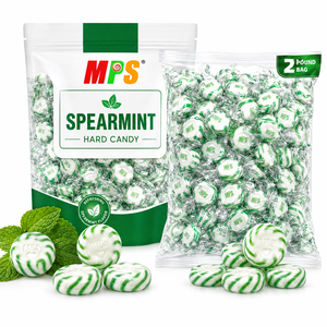 Caramelos Duros Verdes y Blancos <span class=keywords><strong>Sin</strong></span> <span class=keywords><strong>Azúcar</strong></span>, Envueltos Individualmente, Sabor a Menta y Frutas Ácidas, de Fábrica OEM - Product Image 1