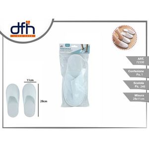 Chaussons jetables Dfh 28x11cm Blancs pour usage domestique - Product Image 3