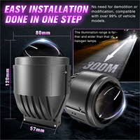 Feux antibrouillard laser BiLED X-7SEVEN de qualité étanche, lentille bleue de 3 pouces, 58W 62W chaque pièce, faisceau haut/bas, projecteur antibrouillard tricolore