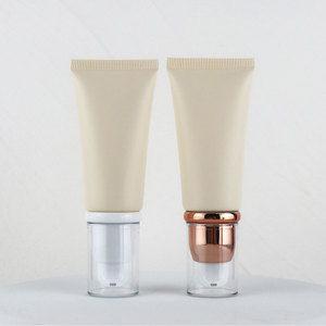 Tube cosmétique beige 40g 40ml avec tête de pompe à vide, pour fond de teint liquide, crème solaire, crème isolante, tube en plastique à presser, flacon vide - Product Image 3