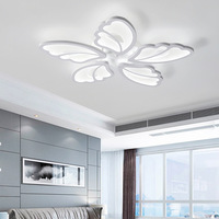 Plafonnier LED moderne en fer et acrylique avec télécommande/application, intensité réglable pour salon, chambre, restaurant 2026