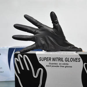Guante de nitrilo de alta resistencia de 5mil Guante de campo petrolífero azul negro Impermeable industrial I-Glove - Product Image 3