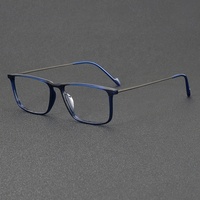 Monture de Lunettes Optiques de Luxe Carrées Violettes pour Hommes – Vente en Gros