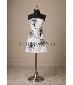 Vestido Corto de Algodón para Mujer de Alta Calidad con Elegante Diseño Cosido, Cómodo y a la Moda - Product Image 2