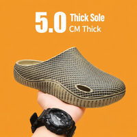 Chaussures de chef pour hommes, sandales d'été décontractées et respirantes, perforées, mi-ouvertes, en PVC, pour la cuisine en extérieur, antidérapantes et de sécurité